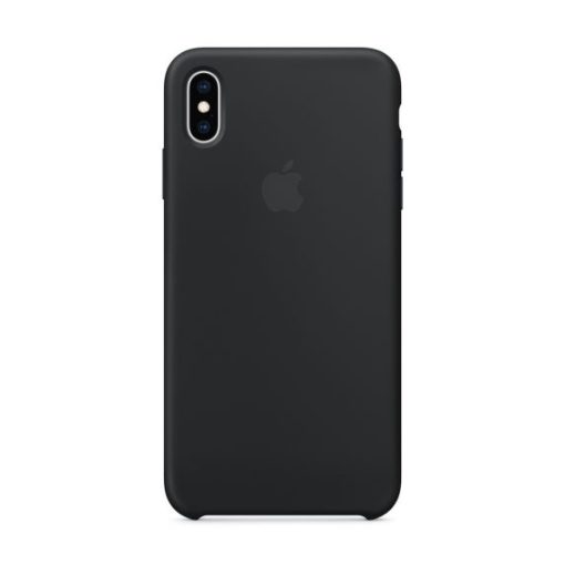 mobilskal apple silikon iphone xs max svart 1