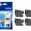 brother lc 421 value pack sort gul cyan magenta 200 sider 1