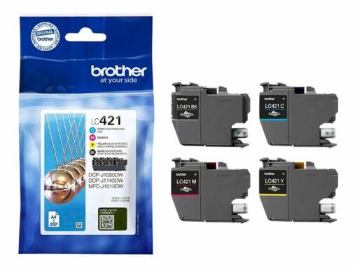 brother lc 421 value pack sort gul cyan magenta 200 sider 1