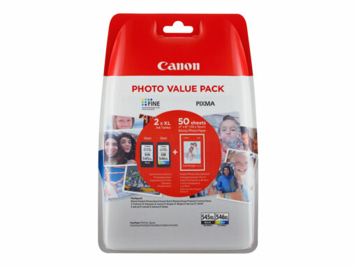 canon pg 545 xl cl 546xl photo value pack sort farve cyan magenta gul 100