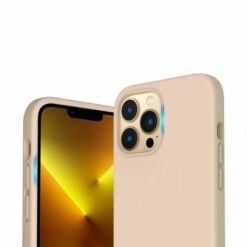 iphone 14 pro silikonskal rvelon magsafe beige 1