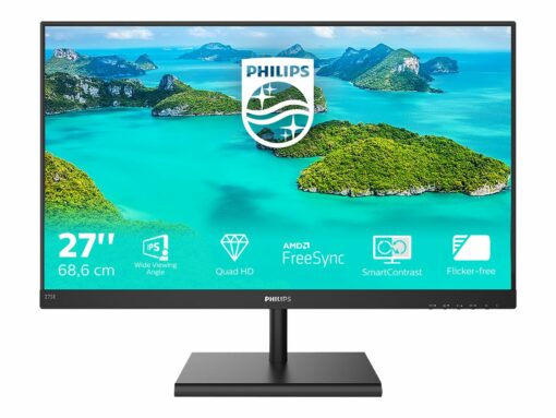 philips e line 275e1s 27 2560 x 1440 vga hd 15 hdmi displayport 75hz