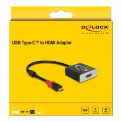 delock videointerfaceomformer hdmi usb 20cm sort 1