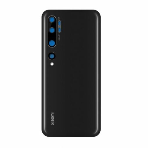 xiaomi mi note 10 baksida batterilucka midnatt svart