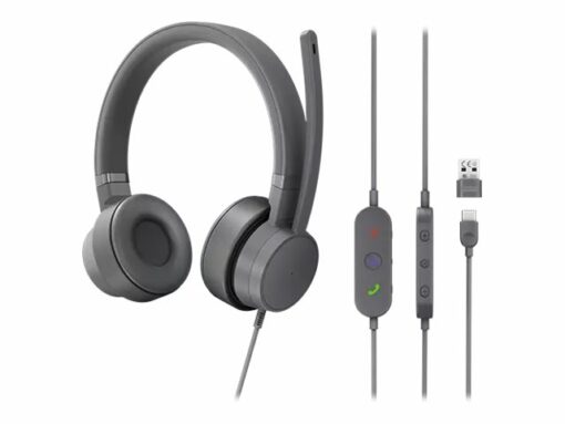 Lenovo Go Kabling Headset Grå