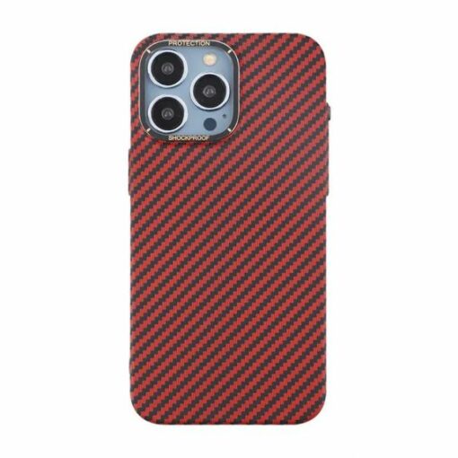 iPhone 15 Pro Max Mobilskal i Kolfiber - Röd