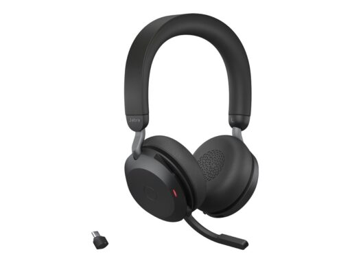 Jabra Evolve2 75 Trådløs Kabling Headset Sort