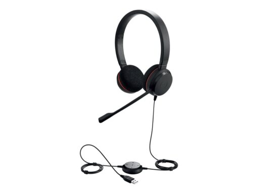 Jabra Evolve 20 UC stereo Kabling Headset Sort