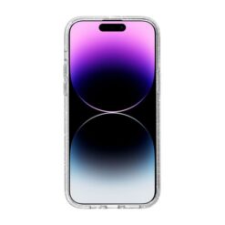 iPhone 15 Pro Max Mobilskal Stöttåligt med Glitter - Transparent