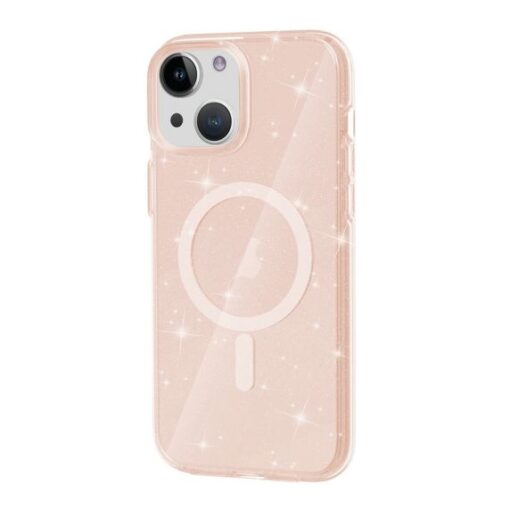 iPhone 15 Mobilskal Glitter Magsafe Guld