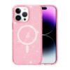 iPhone 15 Pro Max Mobilskal Glitter Magsafe Rosa