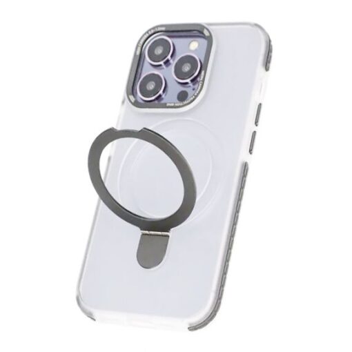 iPhone 15 Pro Max Mobilskal med Magsafe och Stativ Grå
