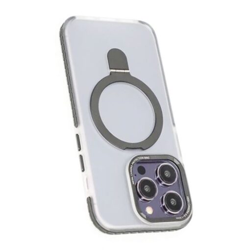 iPhone 15 Pro Mobilskal med Magsafe och Stativ Grå