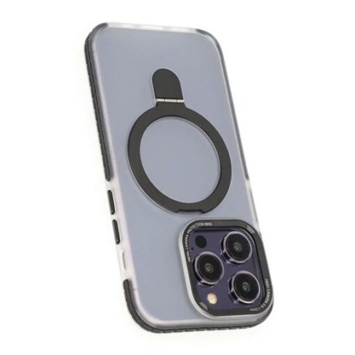 iPhone 15 Pro Mobilskal med Magsafe och Stativ Svart