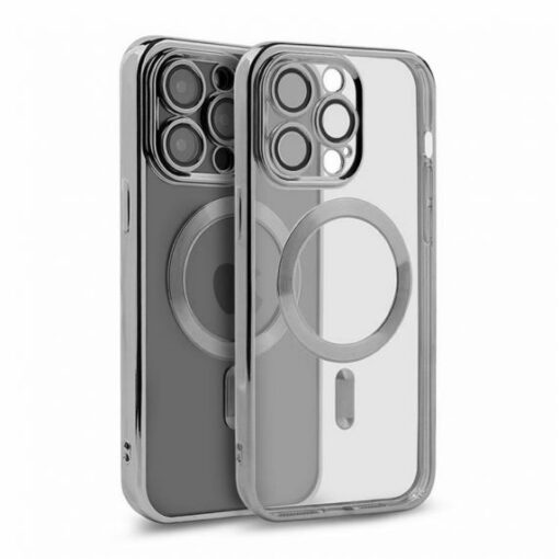 Luxury Mobilskal med Magsafe iPhone 15 Pro Silver