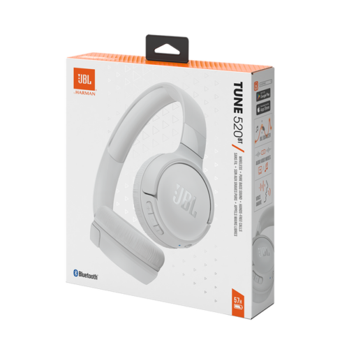 JBL Tune 520BT Bluetooth Wireless On-Ear Headphones White