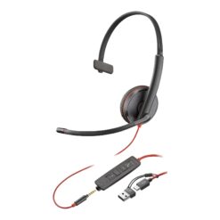 Poly Blackwire 3215 Kabling Headset Sort
