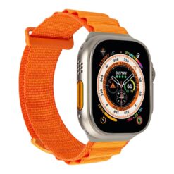 Puro Visningsløkke Smart watch Orange Rustfrit stålkrog Nylonstof
