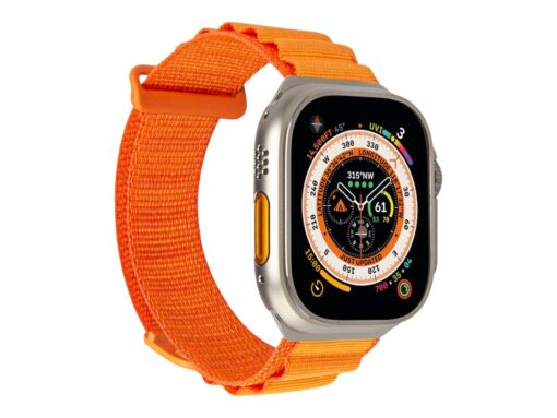 Puro Visningsløkke Smart watch Orange Rustfrit stålkrog Nylonstof