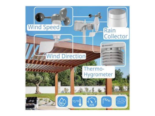 Bresser 5-in-1 Comfort Vejrstation Trådløs Indendørs Udendørs Grå Sort