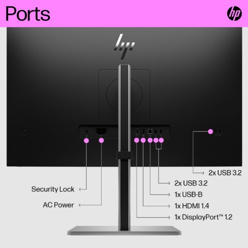 HP E27Q G5 27" 2560 x 1440 (2K) HDMI DisplayPort USB 75Hz Pivot Skærm