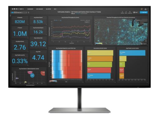 HP Z27q G3 27" 2560 x 1440 (2K) HDMI DisplayPort 60Hz Pivot Skærm