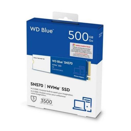 Western Digital SSD Blue SN570 500GB M.2 NVMe 3500MB/s PCIe Gen 3 Blå