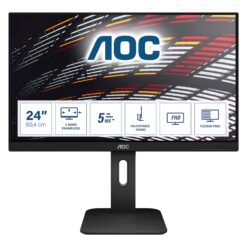 AOC 24P1 23.8" 1920 x 1080 (Full HD) DVI VGA (HD-15) HDMI DisplayPort 60Hz Pivot Skærm