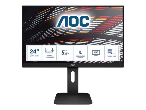 AOC 24P1 23.8" 1920 x 1080 (Full HD) DVI VGA (HD-15) HDMI DisplayPort 60Hz Pivot Skærm