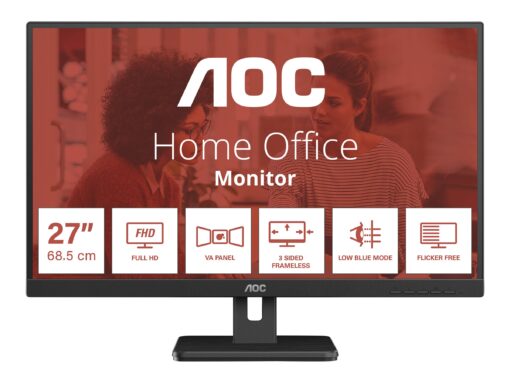 AOC Essential-line 27E3UM/BK 27" 1920 x 1080 (Full HD) VGA (HD-15) VGA HDMI DisplayPort 75Hz