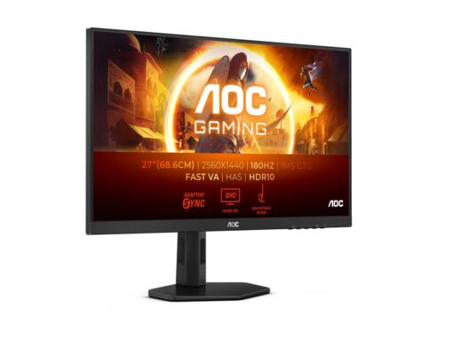 AOC Gaming Q27G4XN 27" 2560 x 1440 (2K) HDMI DisplayPort 180Hz Pivot Skærm