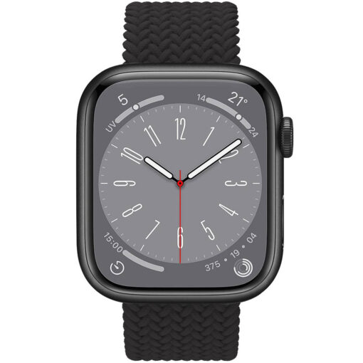 Armband till Apple Watch 42/44/45mm Flätat Svart