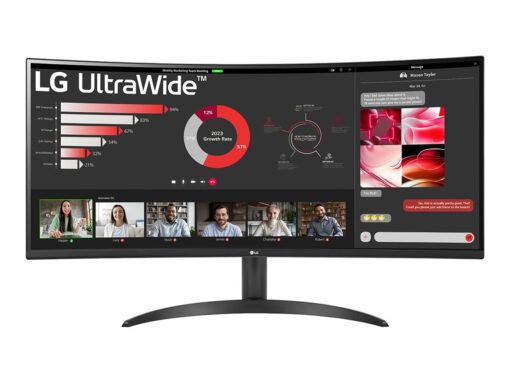 LG UltraWide 34WR50QC-B 34" 3440 x 1440 (UltraWide) HDMI DisplayPort 100Hz