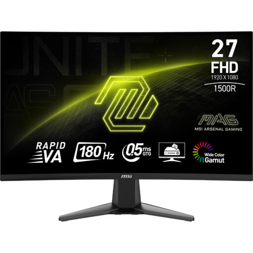 MSI MAG 27C6F 27" 1920 x 1080 (FHD) HDMI DisplayPort 180Hz Skærm