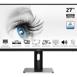 MSI PRO MP273QPDE 27" 2560 x 1440 (2K) HDMI DisplayPort 75Hz