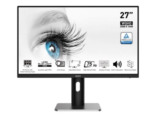 MSI PRO MP273QPDE 27" 2560 x 1440 (2K) HDMI DisplayPort 75Hz