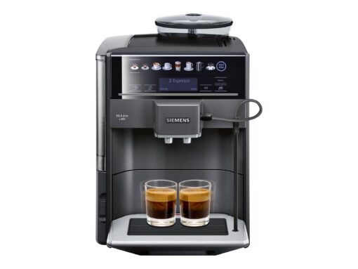 Siemens EQ.6 plus s400 TE654319RW Automatisk kaffemaskine Safirsort metallisk