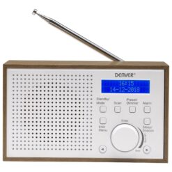 DENVER DAB-46 DAB bærbar radio Brun Hvid