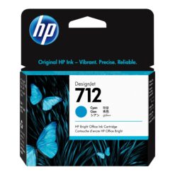 HP 712 Cyan Blæk 3ED67A