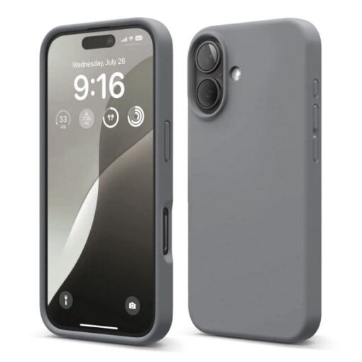 iPhone 16 Mobilskal Silikon Rvelon - Grå