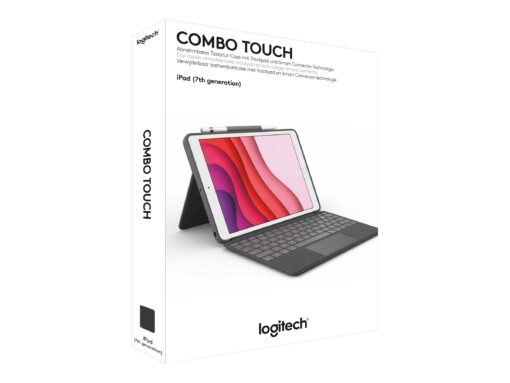 Logitech Combo Touch Tastatur og folio-kasse 5-niveau Kabling Pan Nordic Apple 10.2-inch iPad (7. generation, 8. generation, 9. generation)