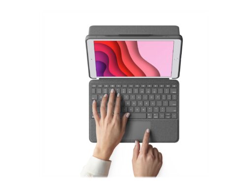 Logitech Combo Touch Tastatur og folio-kasse 5-niveau Kabling Pan Nordic Apple 10.2-inch iPad (7. generation, 8. generation, 9. generation)