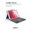 Logitech Combo Touch Tastatur og folio-kasse 5-niveau Kabling Pan Nordic Apple 10.2-inch iPad (7. generation, 8. generation, 9. generation)