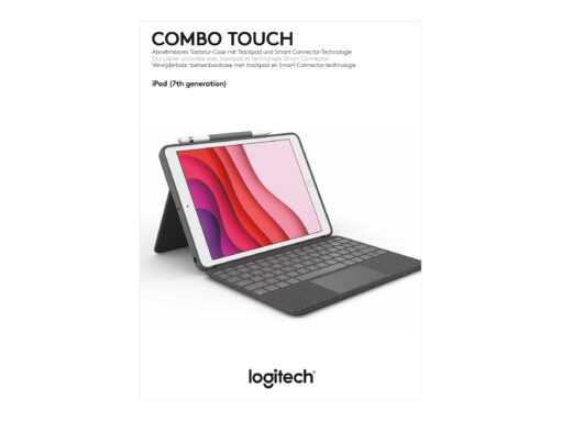 Logitech Combo Touch Tastatur og folio-kasse 5-niveau Kabling Pan Nordic Apple 10.2-inch iPad (7. generation, 8. generation, 9. generation)