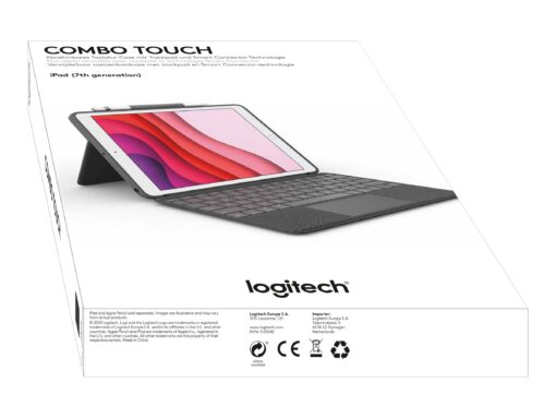 Logitech Combo Touch Tastatur og folio-kasse 5-niveau Kabling Pan Nordic Apple 10.2-inch iPad (7. generation, 8. generation, 9. generation)