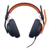 Logitech Zone Learn Wired Over-Ear Headset for Learners, USB-C Kabling Hovedtelefoner Sort Orange