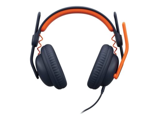 Logitech Zone Learn Wired Over-Ear Headset for Learners, USB-C Kabling Hovedtelefoner Sort Orange