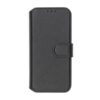 RV Genuine leather Wallet Case iPhone 16 Black