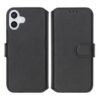 RV Genuine leather Wallet Case iPhone 16 Plus Black