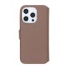 RV Genuine leather Wallet Case iPhone 16 Pro Brown